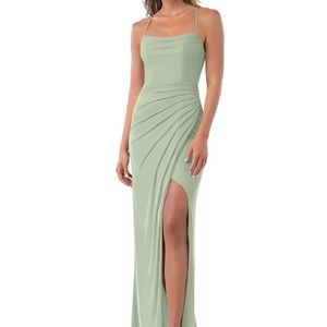 Azazie Kalea dress in Dusty Sage size 0